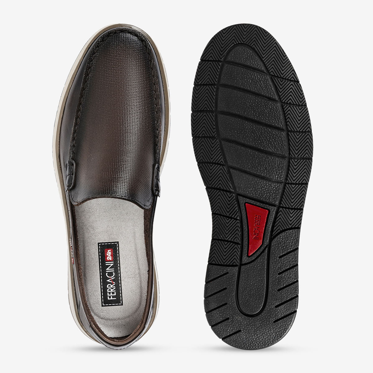 Mocassim Ferracini Masculino Tabaco Ultra Summer