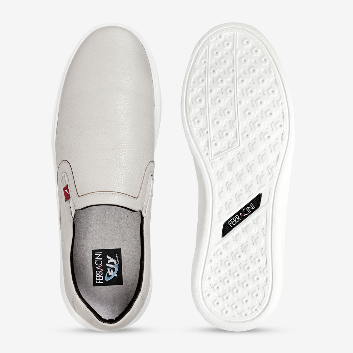 Slip On Ferracini Masculino Cinza Claro Marvin