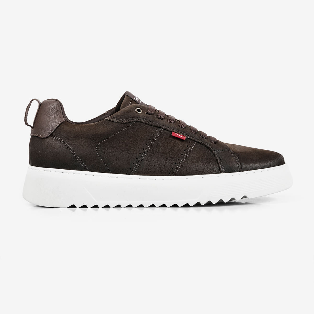 Sneaker Masculino de Couro Tabaco Lancy