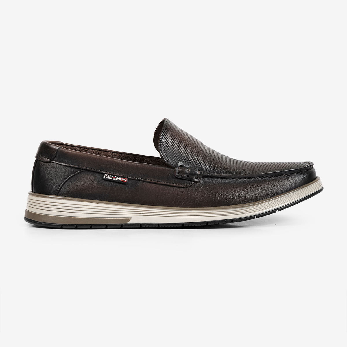 Mocassim Ferracini Masculino Tabaco Ultra Summer